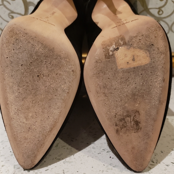 100% Authentic Manolo Blahnik Suede Mesh Booties - Picture 10 of 14